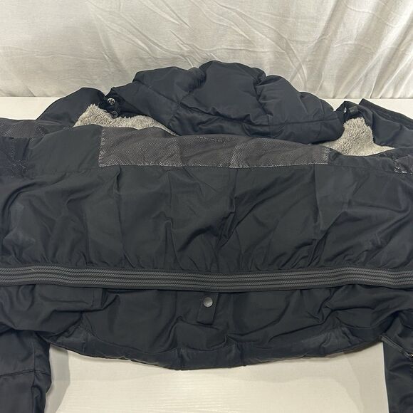 Columbia Thermal Omni Heat Hooded Duck Down Black Puffer Ski Jacket Womens large - Picture 8 of 15